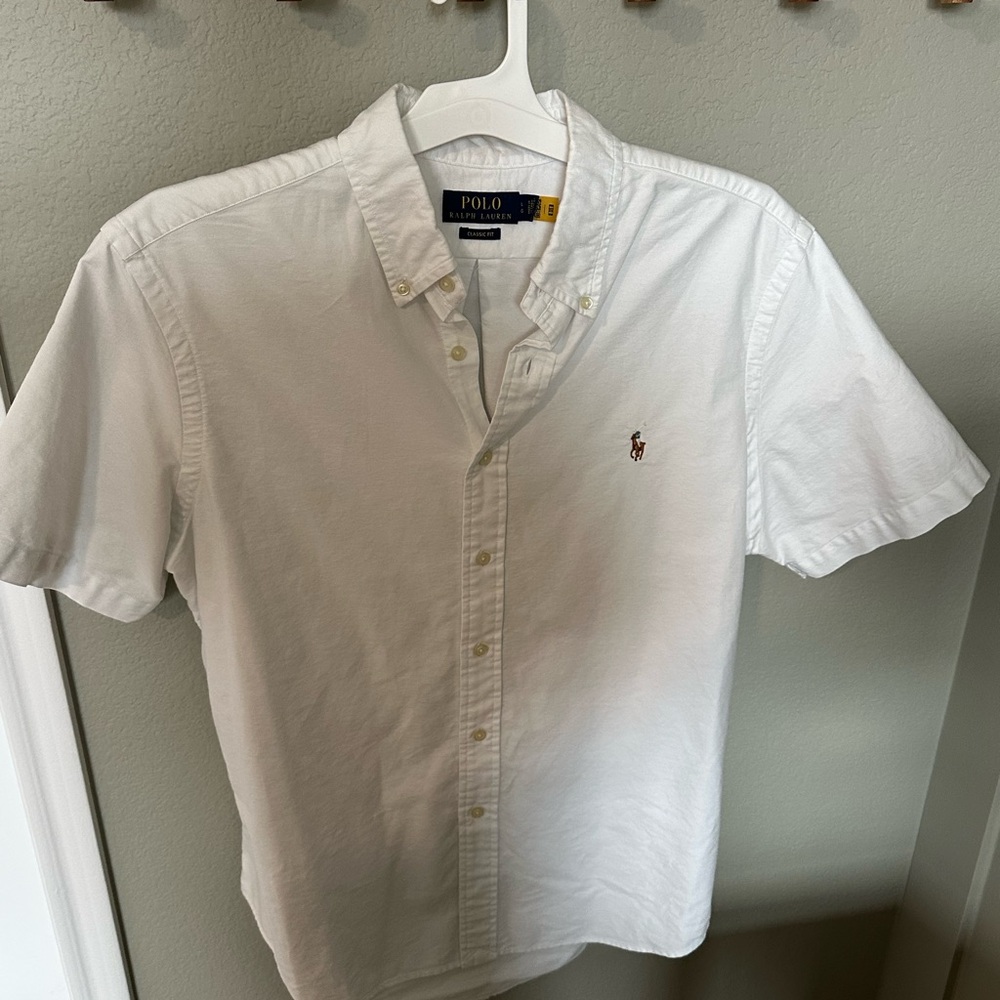 Polo by Ralph Lauren Solid Oxford Short Sleeve Woven Shirt